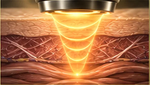 Illustration of step 2: Ultrasound energy