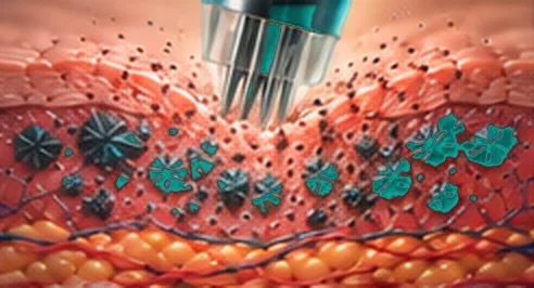 Illustration of step 2: Needle treatment
