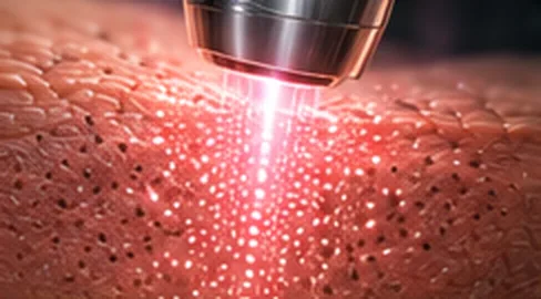 Illustration of step 2: Laser energy
